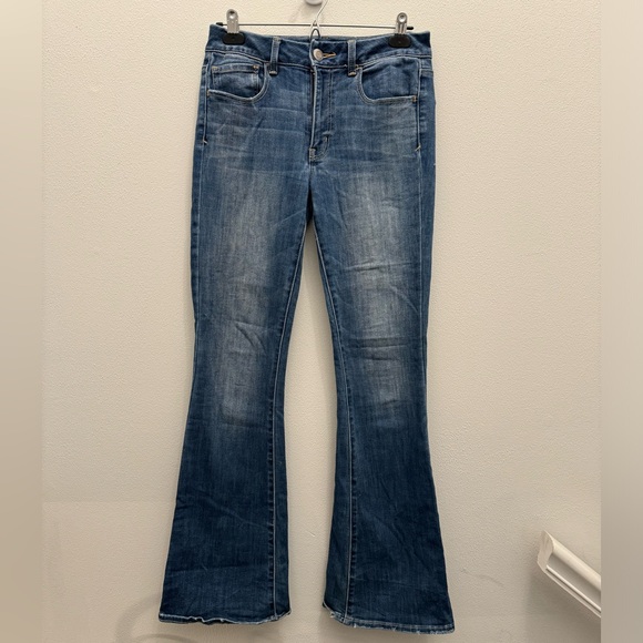 American Eagle Outfitters Denim - American Eagle Hi-Rise Artist Super Stretch Flare Medium Wash Blue Denim Jeans